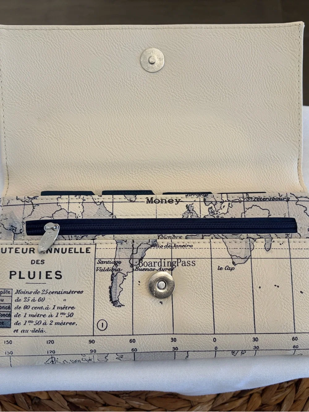 See the World Cream Travel Wallet - Unbranded
